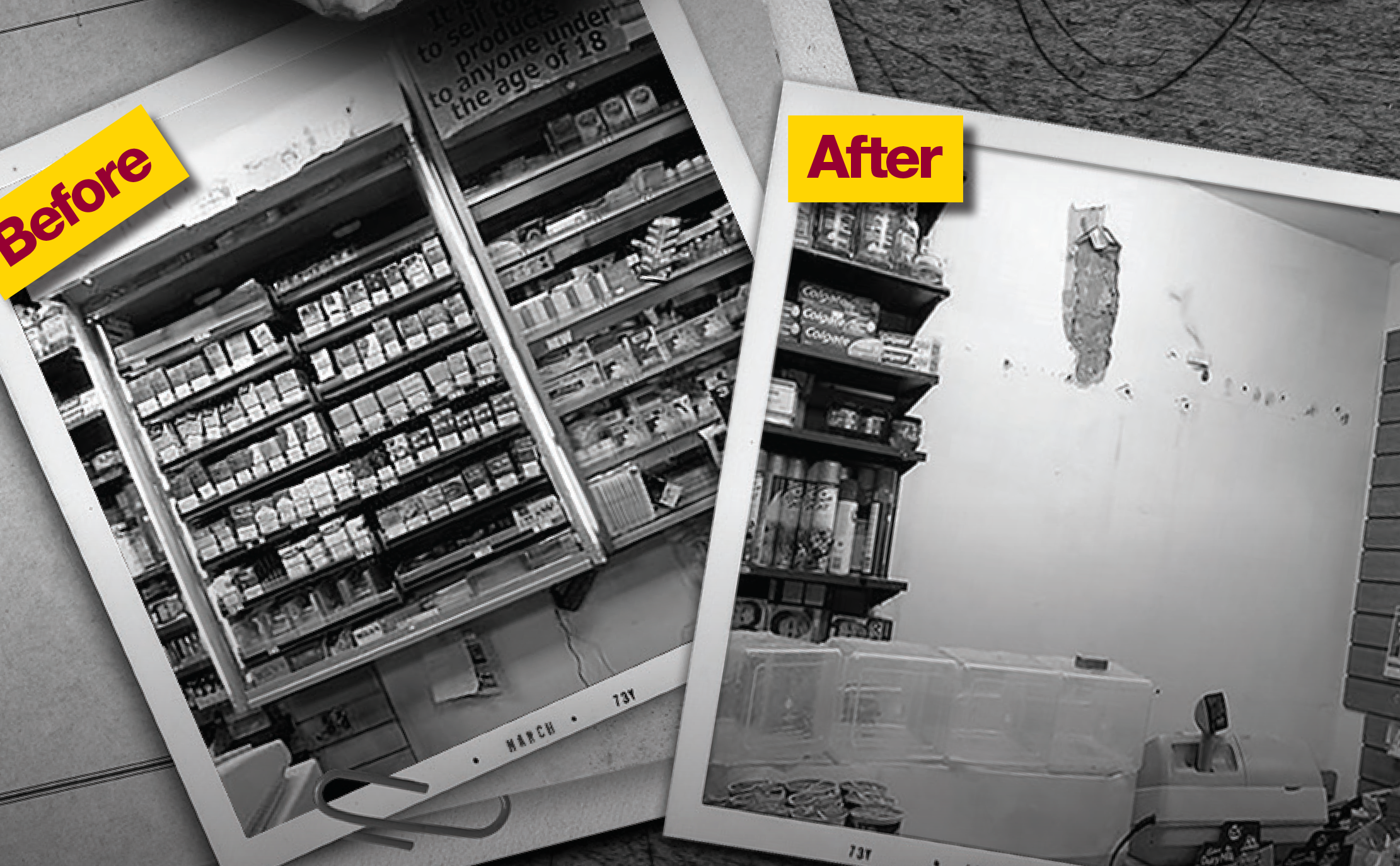 Shop stripped of gantry after fakes found