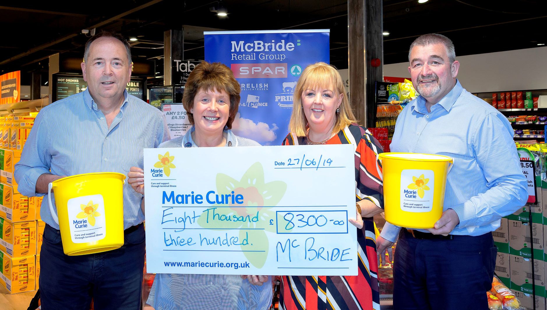 McBride’s stores raise £8,300 for Marie Curie